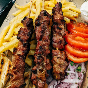 Фото Шашлык из свинины в духовке на противне в домашних условиях