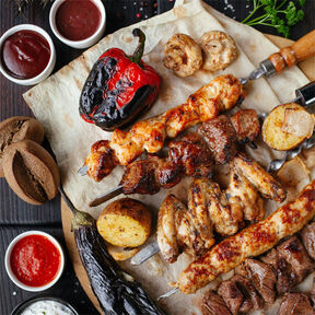 Фото Шашлык из свинины в маринаде с майонезом и луком